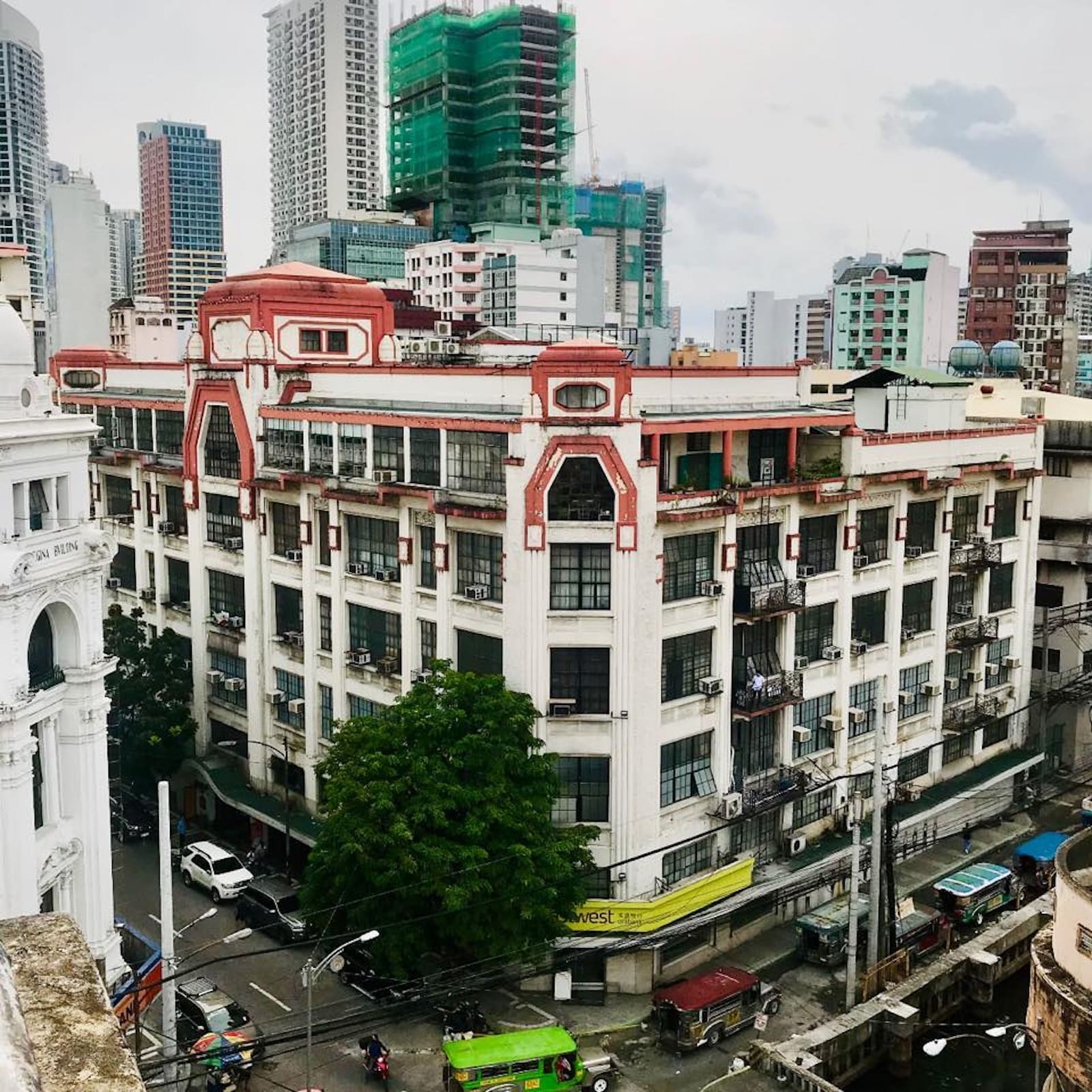 The First United building from an aerial view.