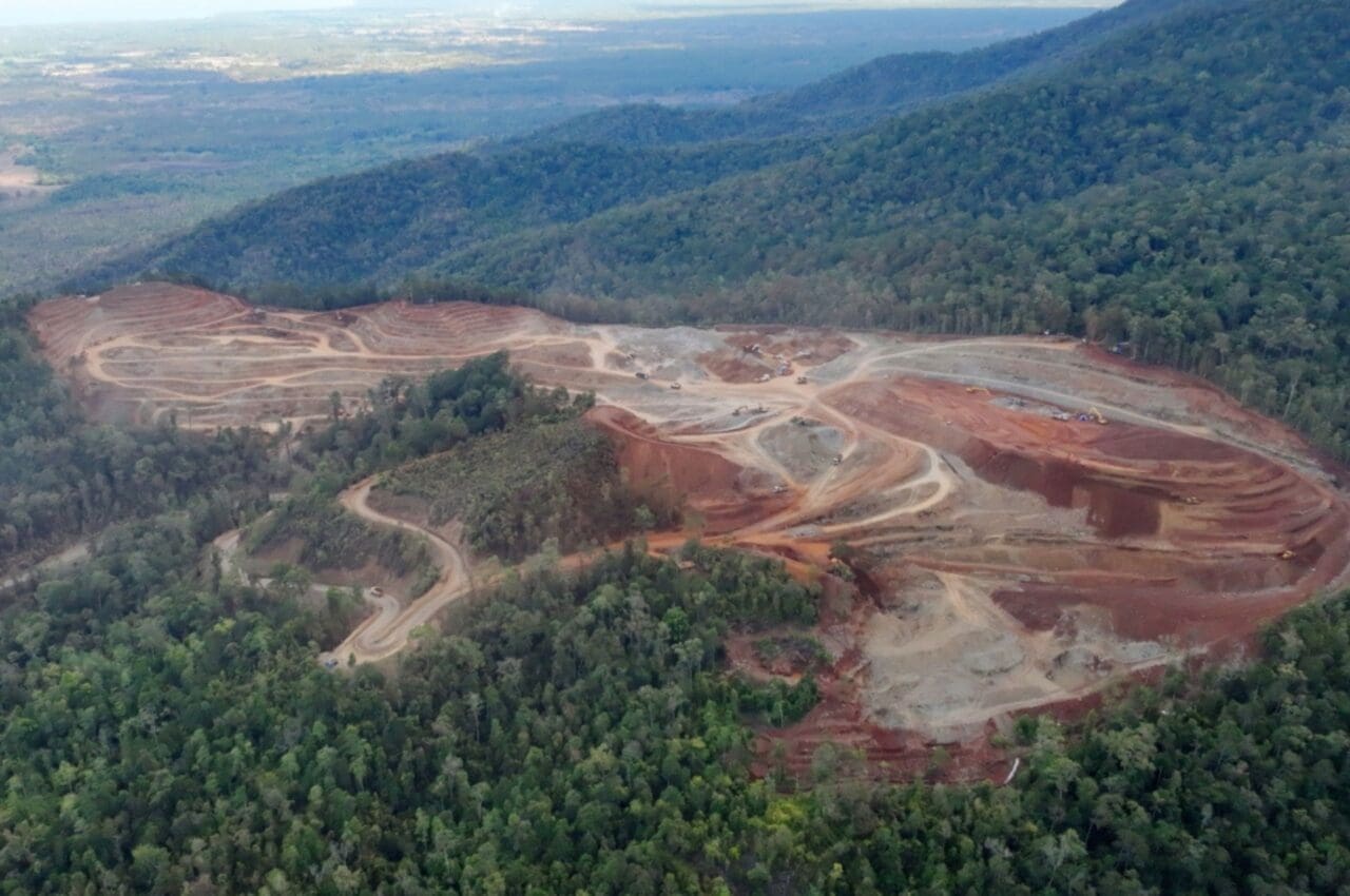 An open mining site in Palawan