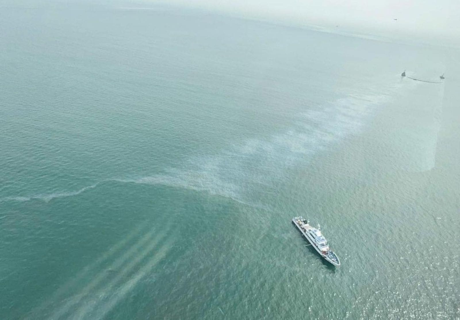 2024 Manila Bay oil spill aerial view