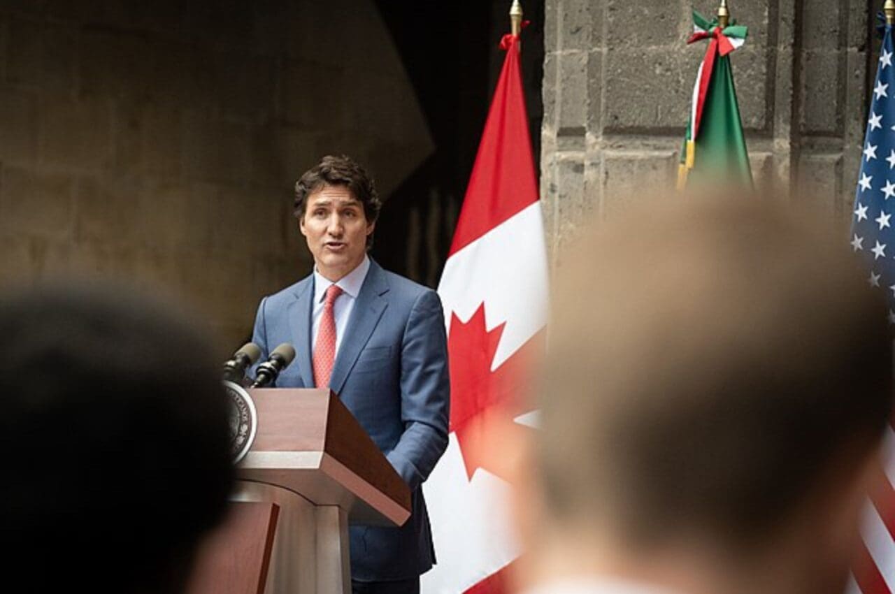 Trudeau at the 2023 North American Leaders’ Summit in Mexico City