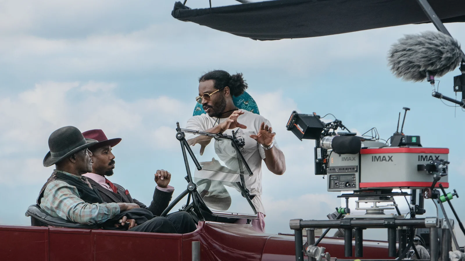 Delroy Lindo, from left, and Michael B. Jordan with director-writer Ryan Coogler on the set. Photo from Warner Brothers Pictures