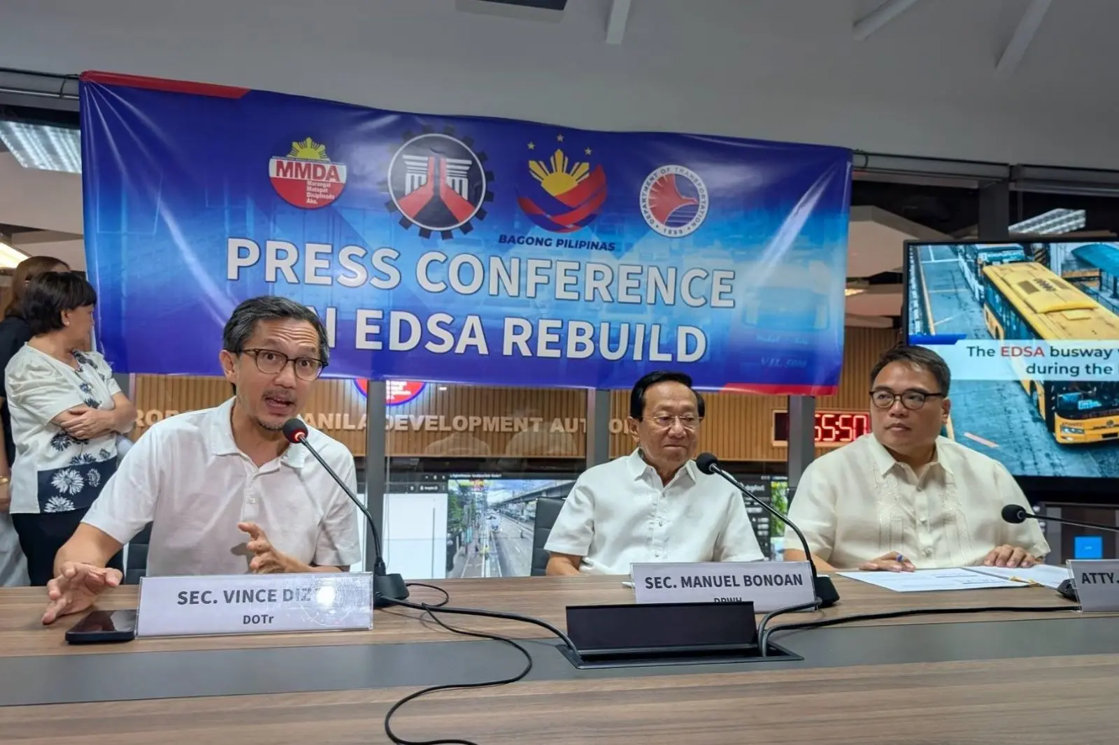 dotr dpwh mmda press conference edsa rehabilitation 2025