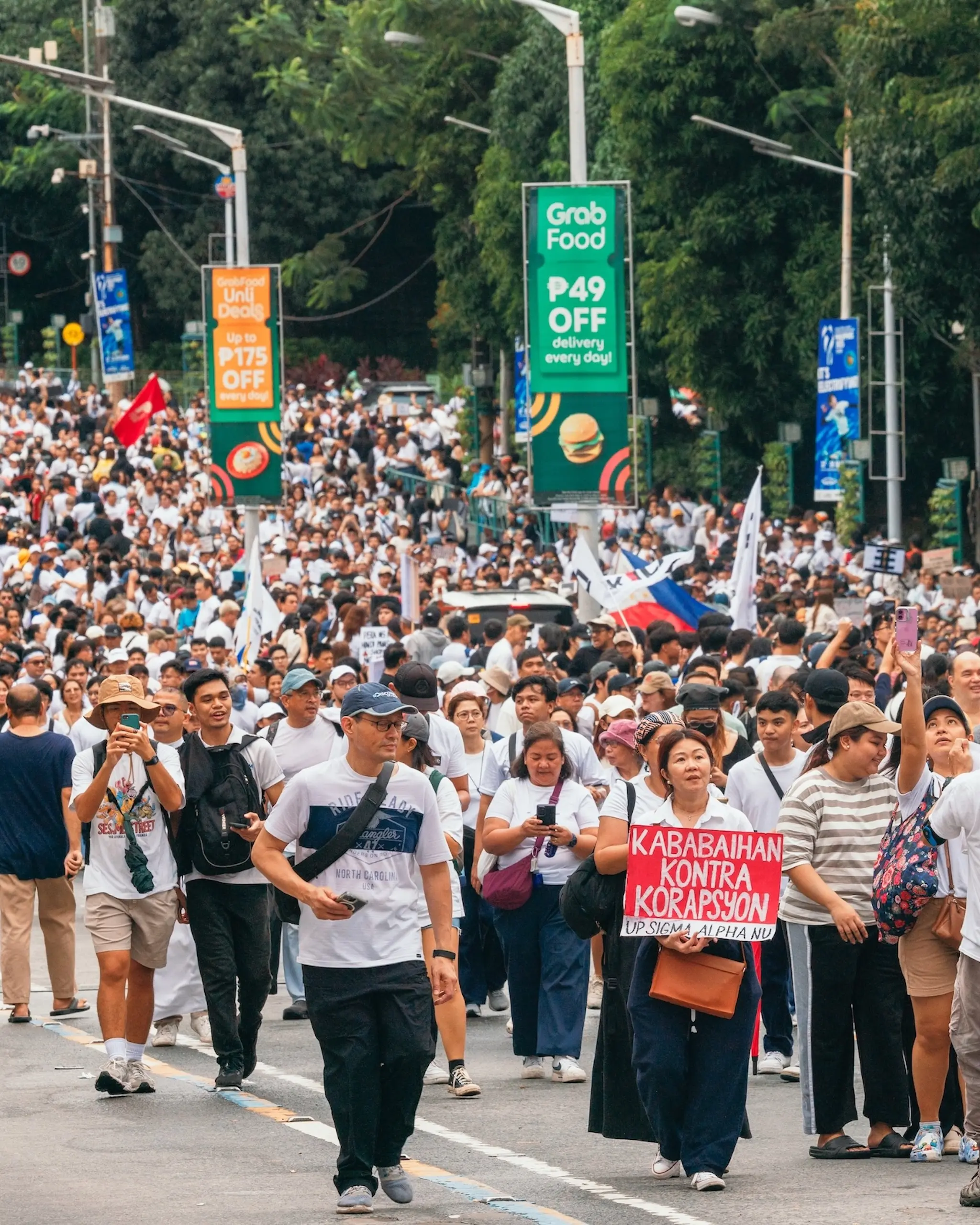 protester marching on september 21 rally